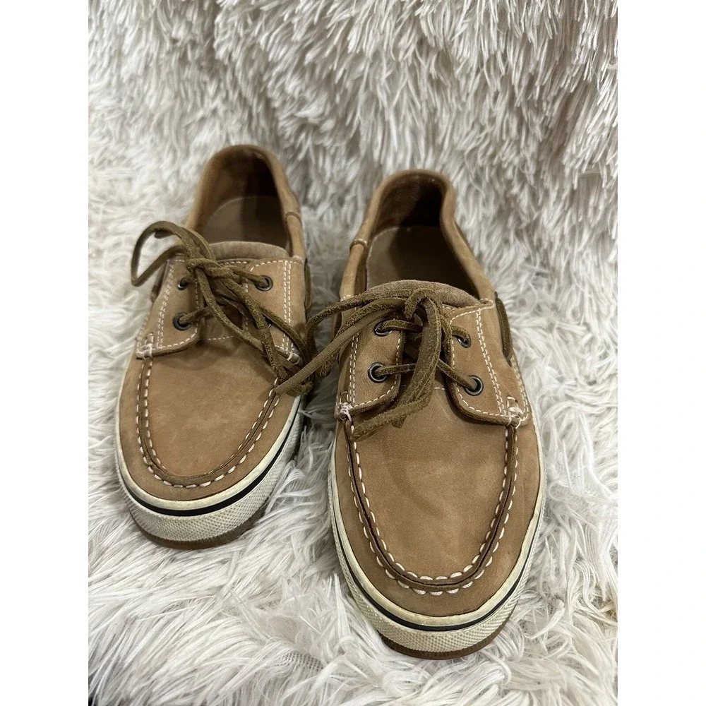 Women's 7M G H Bass Cayman Loafer Leather Lace Boat Shoes